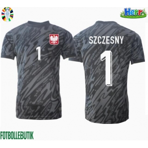 Polen Wojciech Szczesny #1 Målvakt Bortatröja EM 2024 Kortärmad